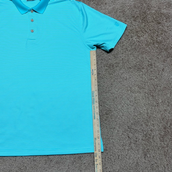 CUBAVERA MENS XL BLUE STRIPED POLO. NWOT. - Picture 5 of 8
